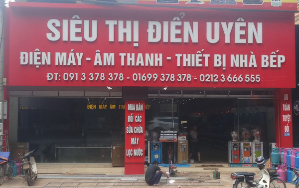 mẫu biển hiệu cửa hàng điện thoại máy tính tại Hà Nội