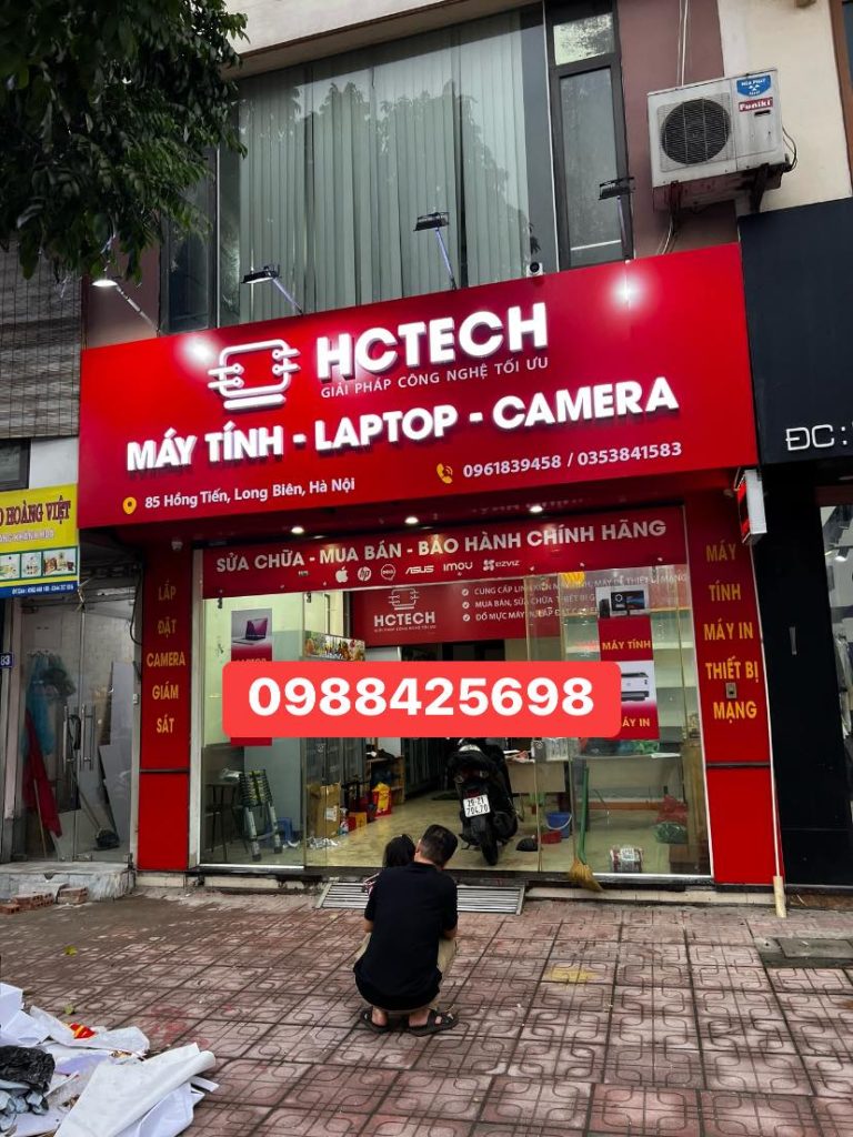 Làm biển quảng cáo cửa hàng điện thoại máy tính tại Hà Nội