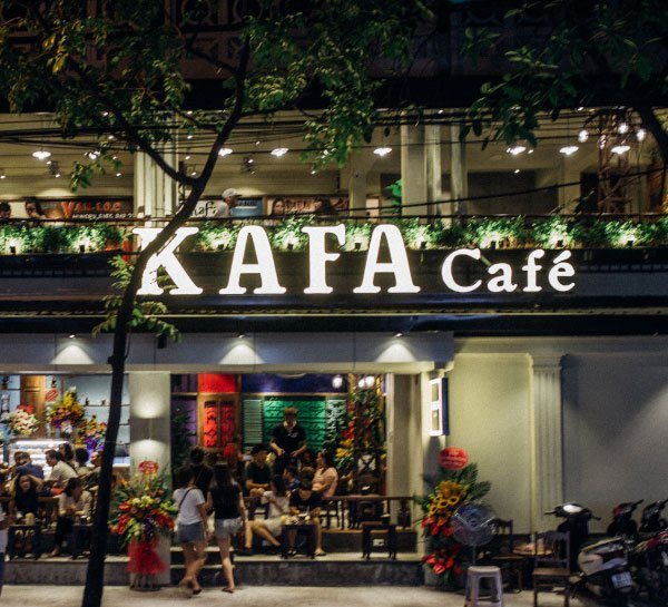 Biển quảng cáo quán KAFA cafe
