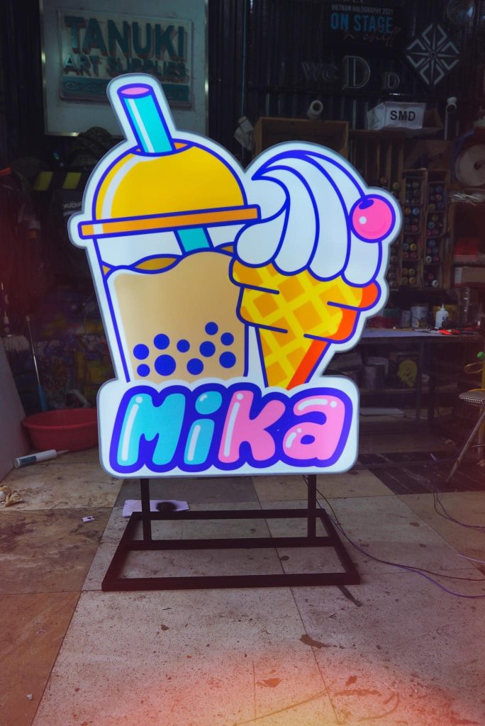Mẫu biển vẫy quán trà sữa . Làm biển quảng cáo tại quận Đống Đa - Hà Nội