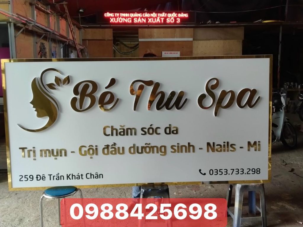 Mẫu biển quảng cáo spa giá rẻ tại Trần Khát Chân quận Hai Bà Trưng
