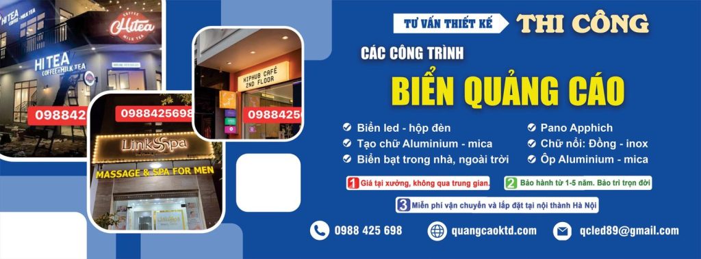 Làm biển quảng cáo Long Biên