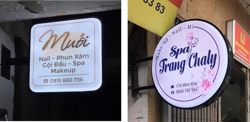 Biển vẫy Thẩm Mỹ Viện