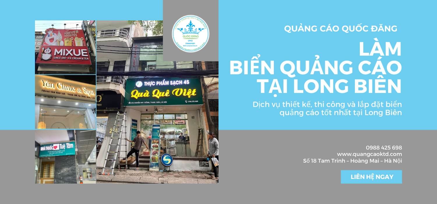 Làm biển quảng cáo tại Long Biên