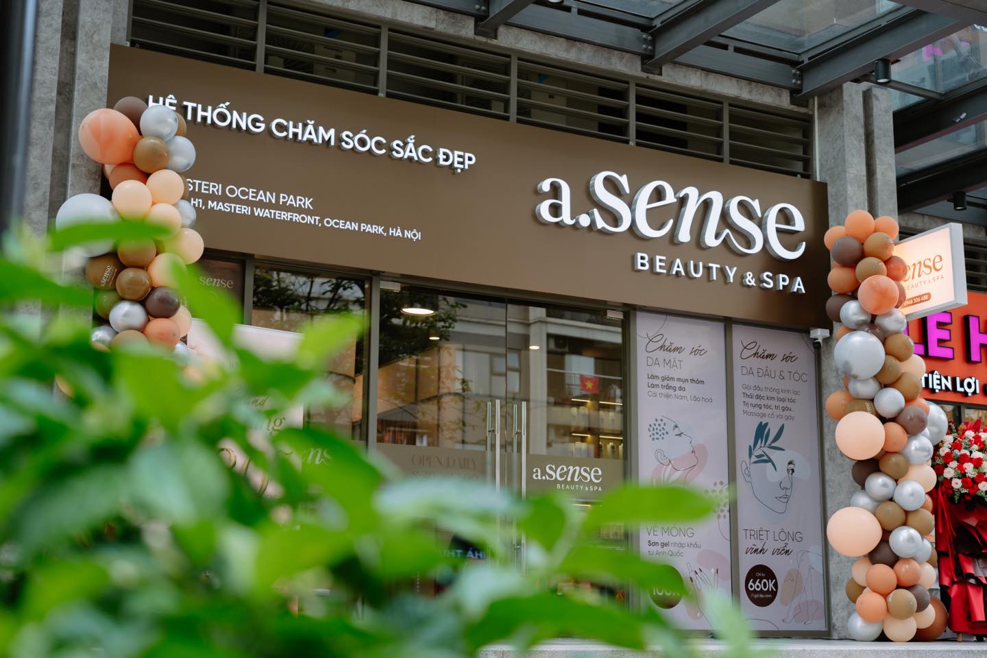 Biển hiệu spa tại vinhomes ocean park