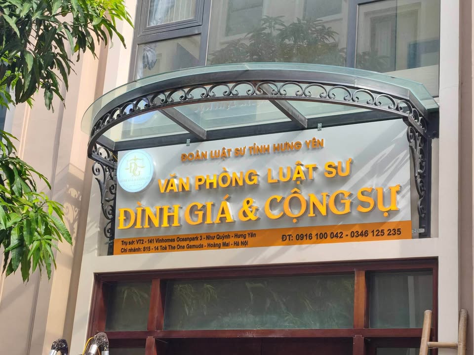 Biển quảng cáo công ty văn phòng tại Vinhomes Ocean Park