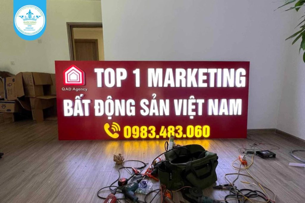 Công trình biển quảng cáo thực tế tại Ba Đình