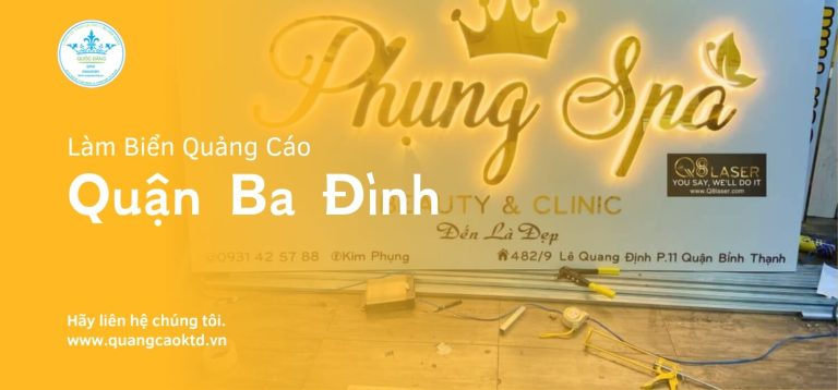 Làm biển quảng cáo quận ba đình