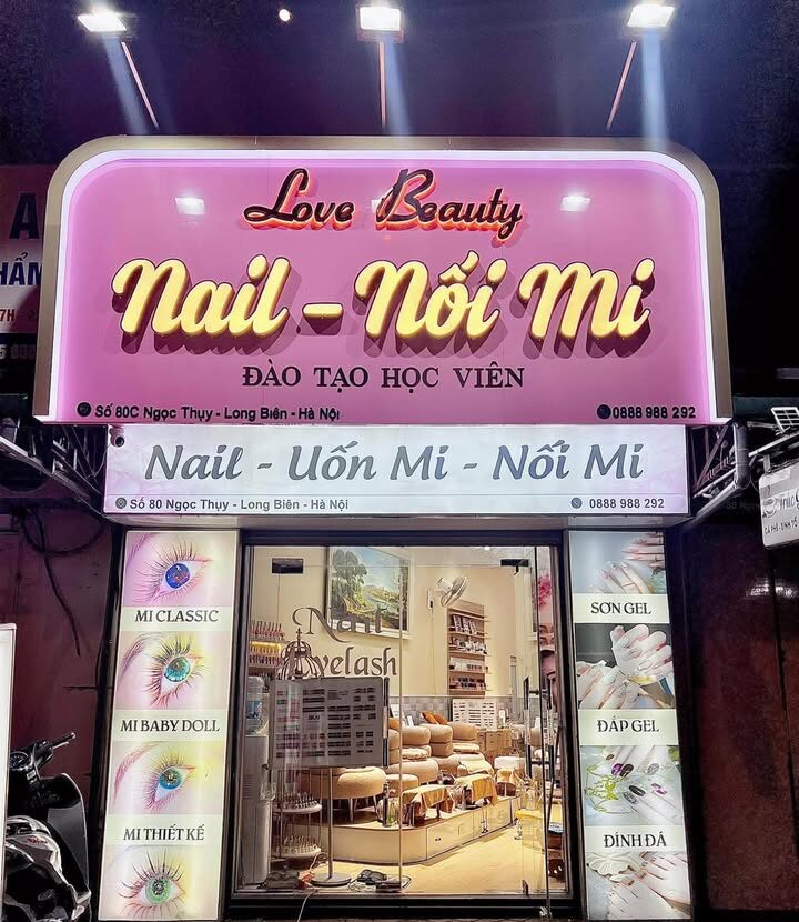 Mẫu biển quảng cáo chữ nổi Spa Nail Mi đẹp