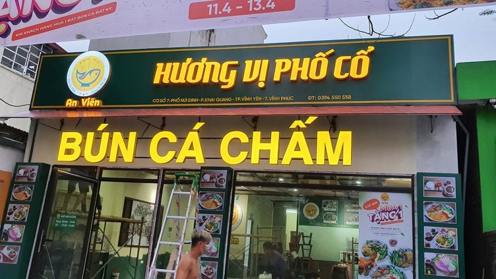 Mẫu biển hiệu quán ăn đẹp tại Hà Nội