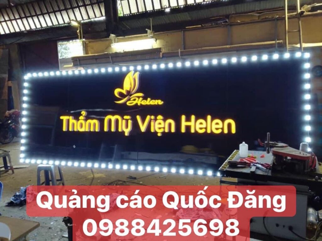 Biển quảng cáo Spa chữ nổi có đèn LED