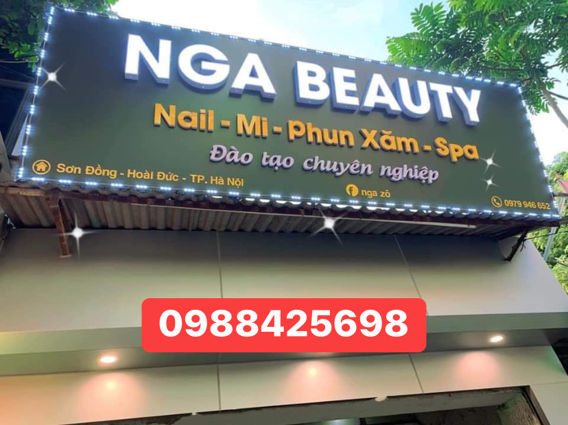 Mẫu biển quảng cáo chữ nổi Spa Nail Mi