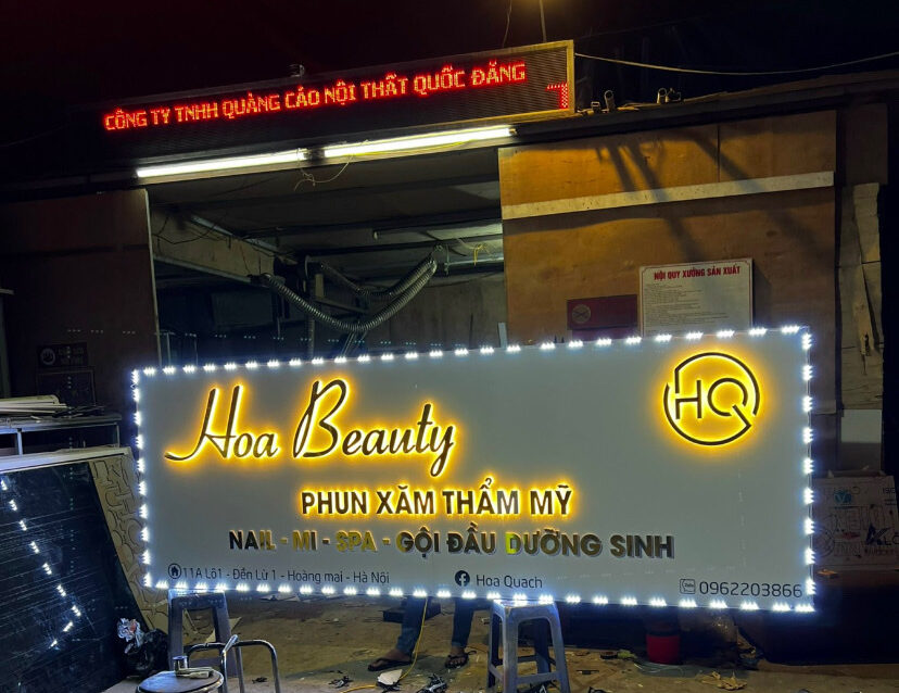 Biển quảng cáo Spa Nail Mi đẹp và sang trọng