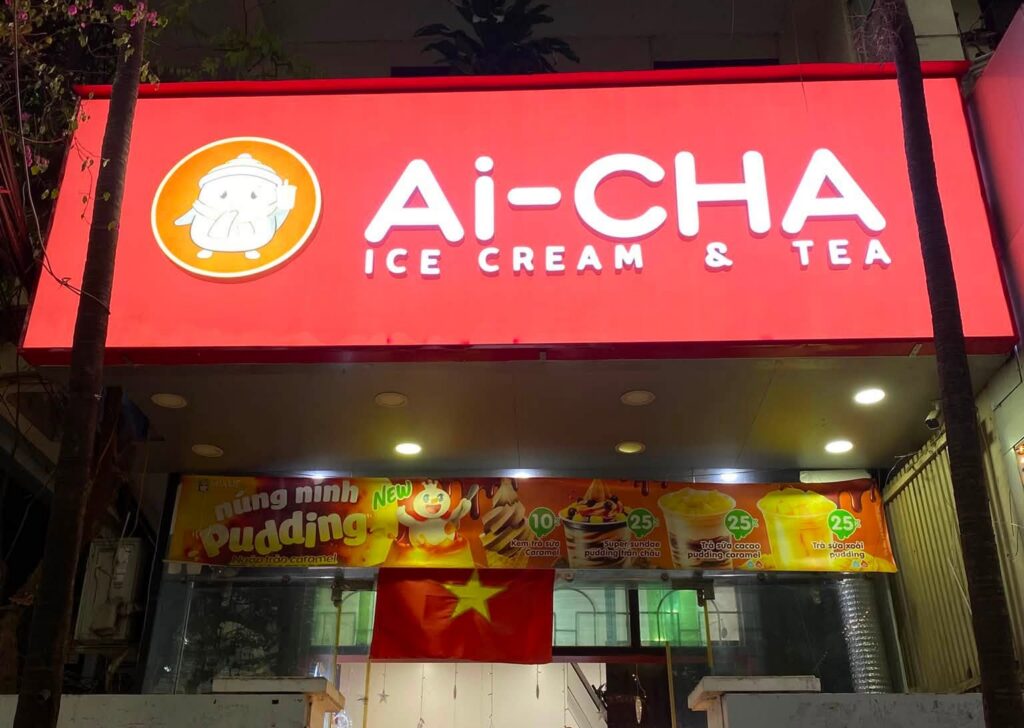 Mẫu biển trà sữa phong cách trẻ trung