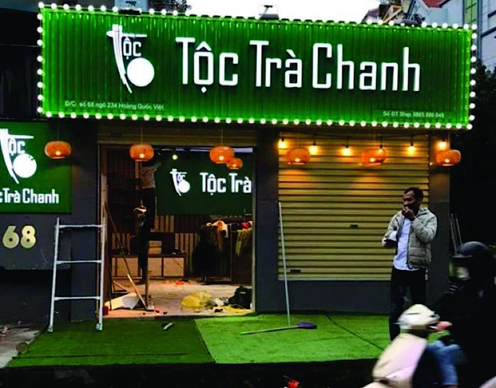 Biển chữ nổi quán trà chanh đẹp