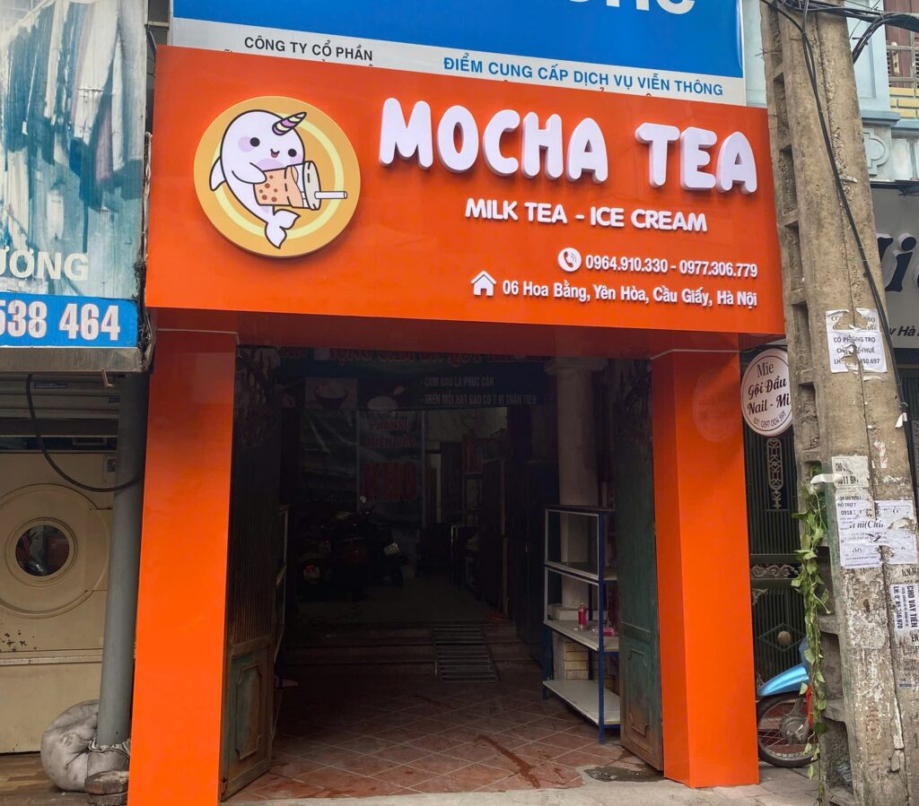 Biển hiệu quán trà sữa đẹp