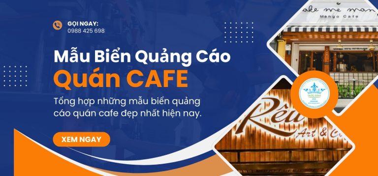 mẫu biển quảng cáo quán cafe