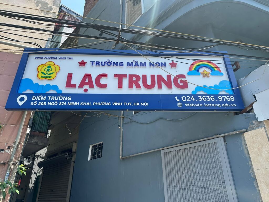 Làm biển quảng cáo trường mầm non Hà Nội