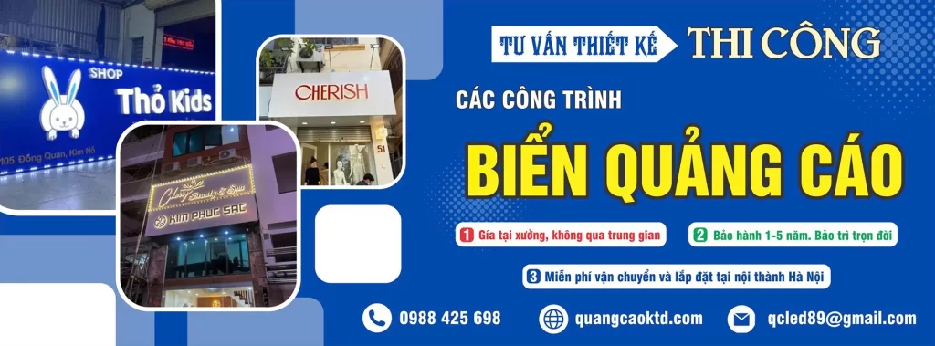 Tư vấn thiết kế thi công biển quảng cáo