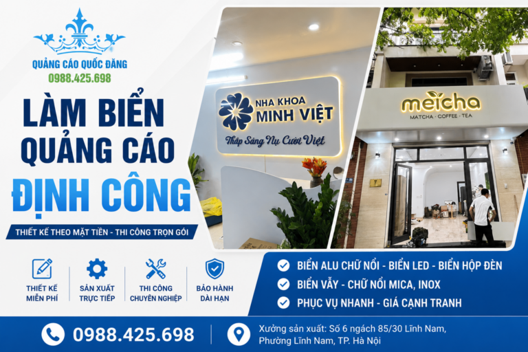 Làm biển quảng cáo Định Công Hà Nội