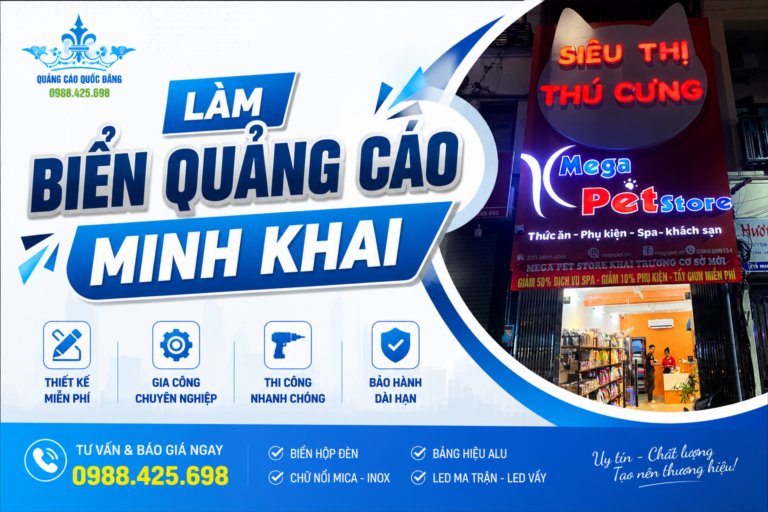 Làm biển quảng cáo Minh Khai Hà Nội