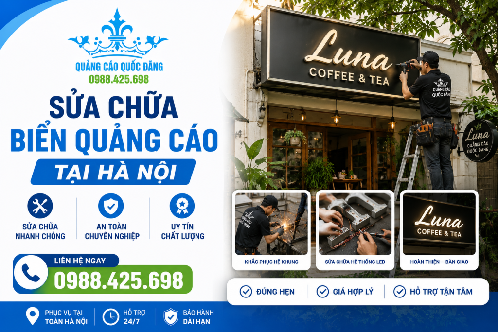 Sửa chữa biển quảng cáo tại Hà Nội