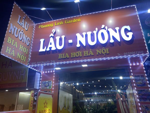 Làm biển quảng cáo quán Lẩu Nướng tại Nguyễn Trãi, Thanh Xuân, Hà Nội