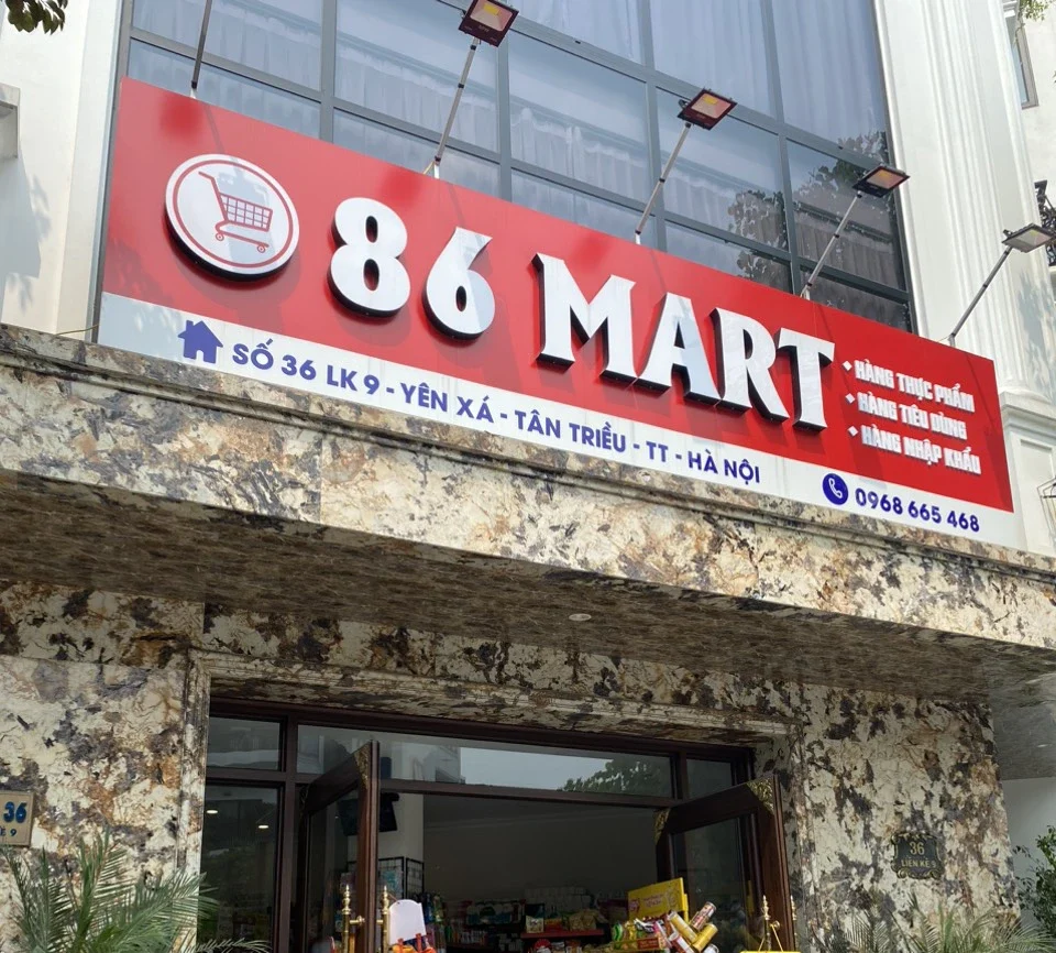 Công trình biển quảng cáo được thiết kế và thi công tại Thanh Trì Hà Nội.