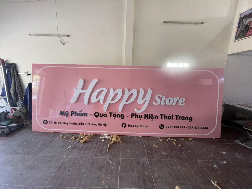 Thi công biển alu chữ nổi tại Hà Nội