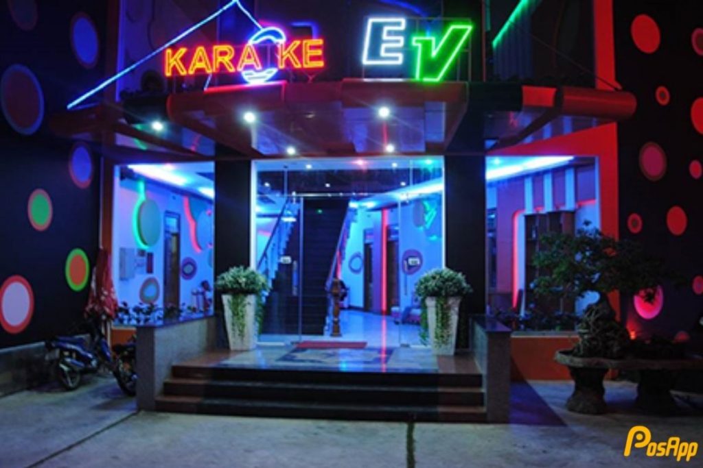 Biển karaoke EV chữ LED viền nhiều màu