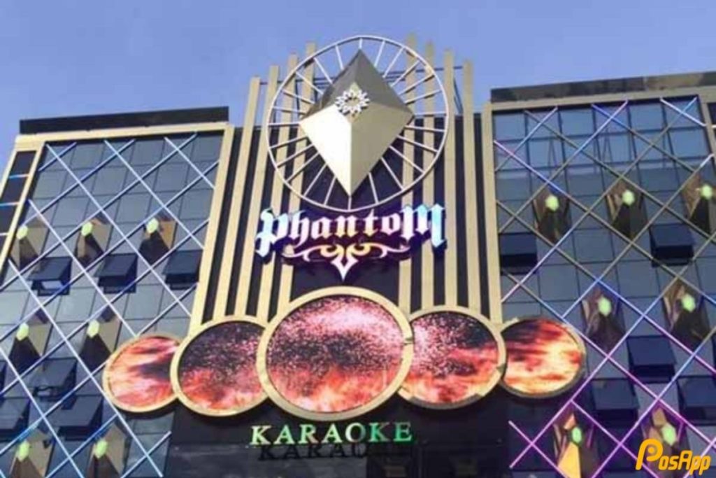 Biển quảng cáo karaoke Phantom khối kim cương sang trọng