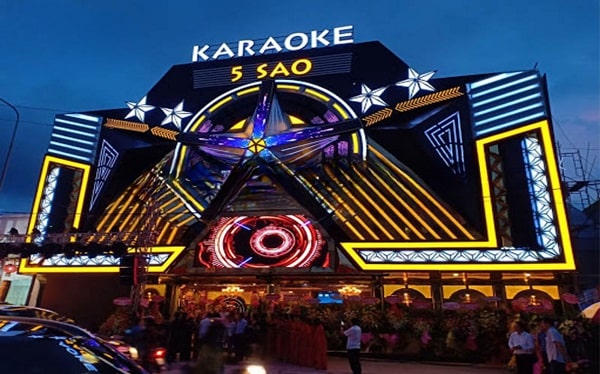 Biển quảng cáo karaoke 5 Sao ngôi sao LED lớn