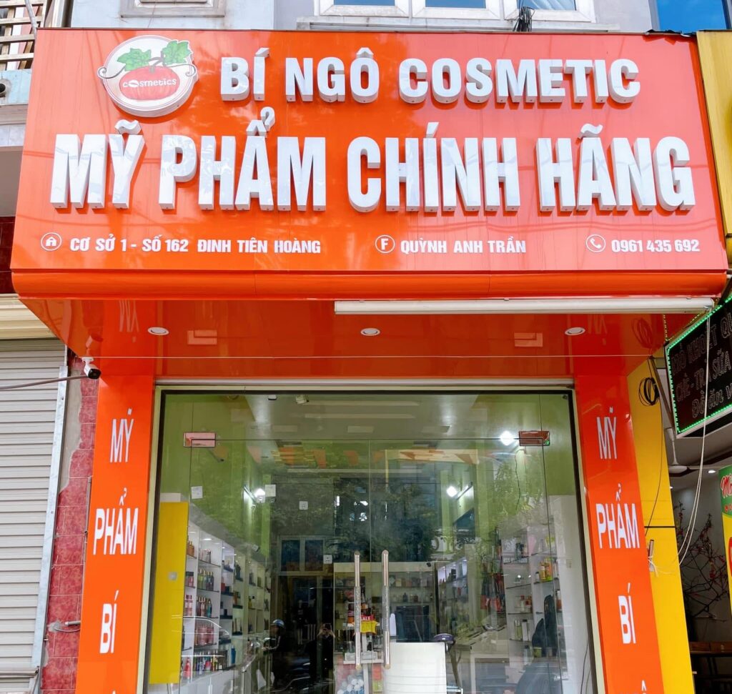 Mẫu biển quảng cáo cửa hàng mỹ phẩm đẹp tại hà nội