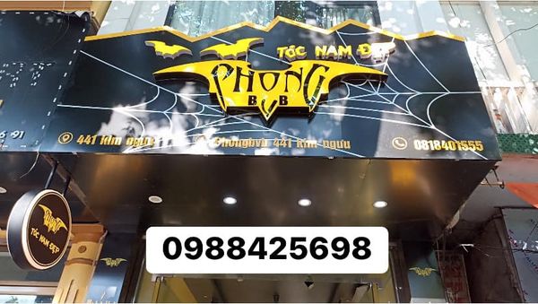 Biển quảng cáo salon tóc phố Kim Ngưu
