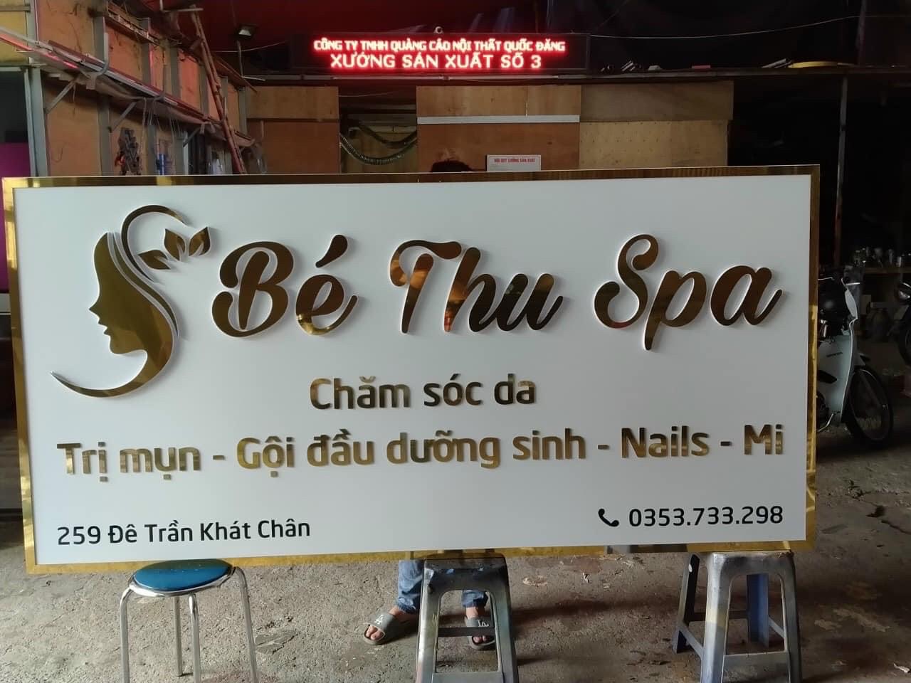 Biển quảng cáo spa được Quốc Đăng thi công hoàn thiện tại 259 Trần Khát Chân
