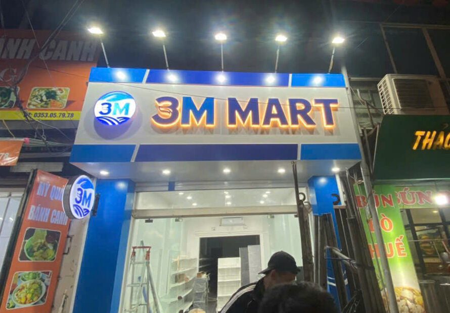 Biển siêu thị mini, cửa hàng tiện lợi hộp đèn Giải Phóng