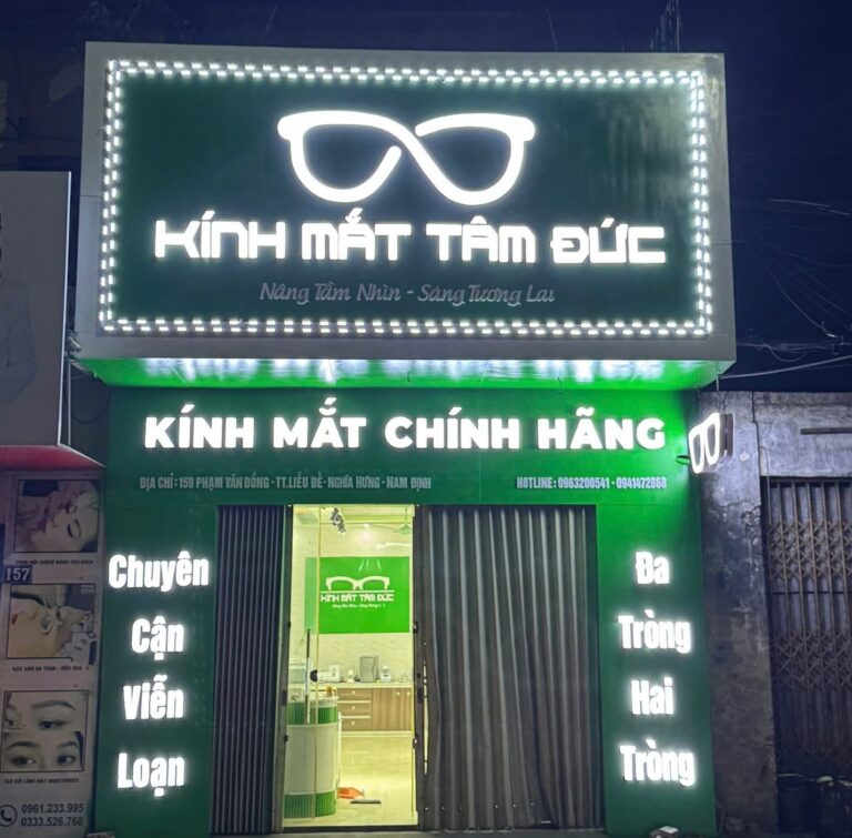 Làm biển quảng cáo cửa hàng kính mắt tại Hà Nội