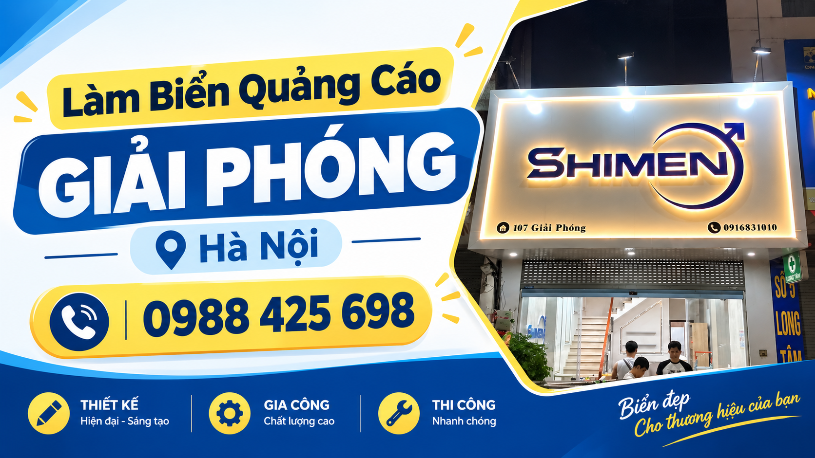 Làm biển quảng cáo Giải Phóng Hà Nội
