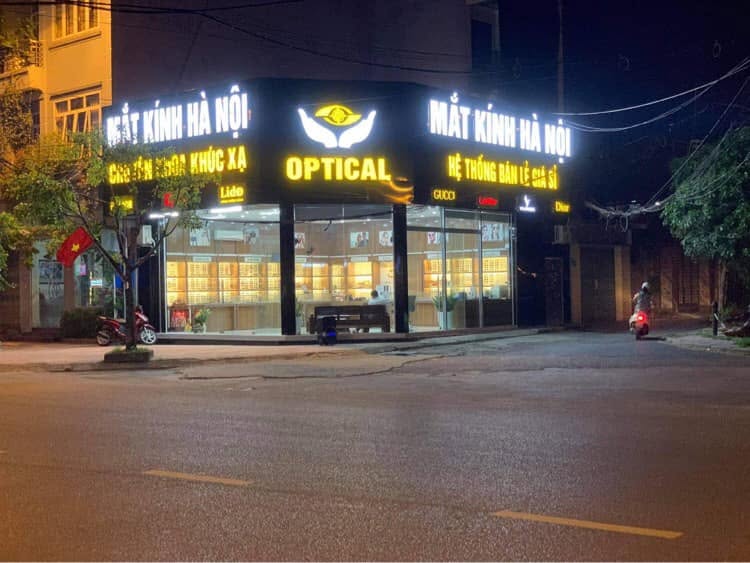 Chữ nổi LED sáng mặt cho tiệm kính mắt