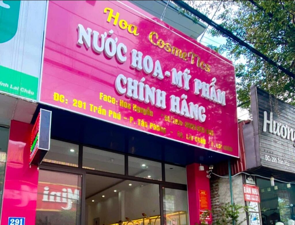 Mẫu biển cửa hàng nước hoa, mỹ phẩm cao cấp