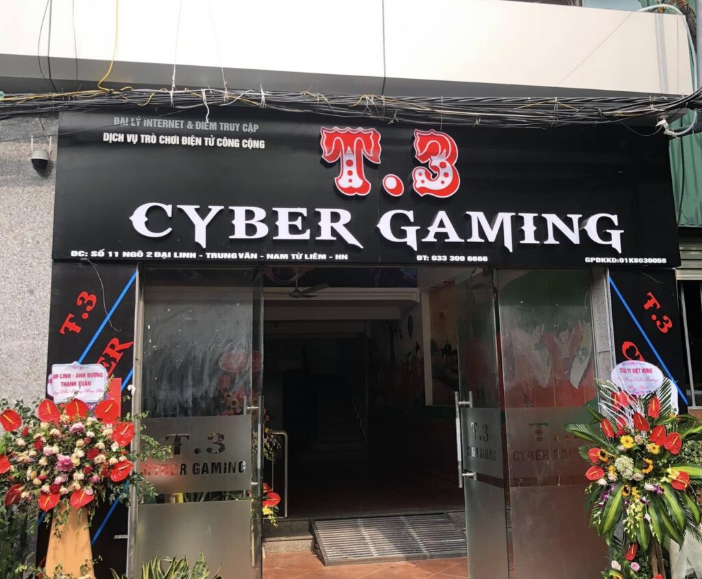 Biển quảng cáo CYBER GAMING