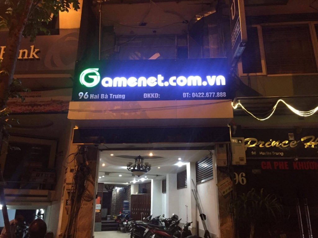 Biển quảng cáo quán game chữ nổi đèn led